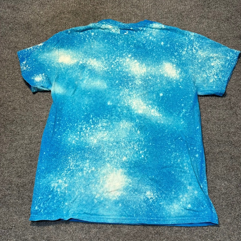 Majestic Miami Marlins MLB Bleach Wash Graphic T-Shirt Mens Medium Blue - Picture 2 of 5